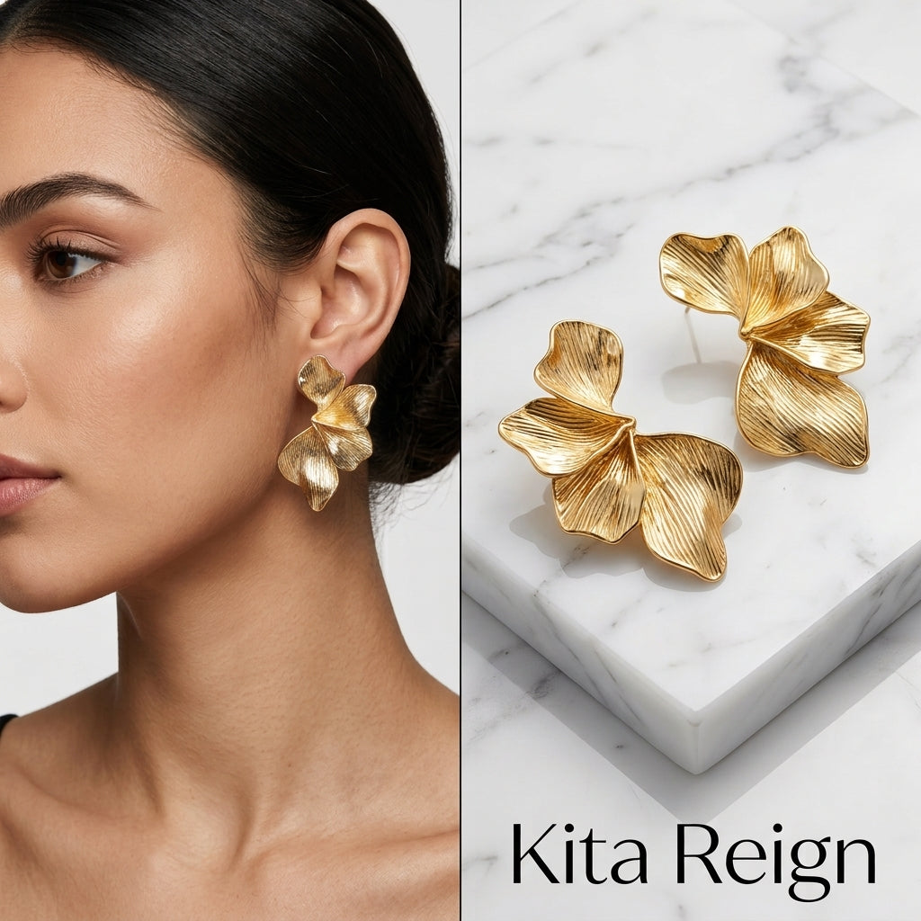 Radiant Gold Bloom Earrings