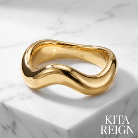 Fourth Wave Gold Bangle