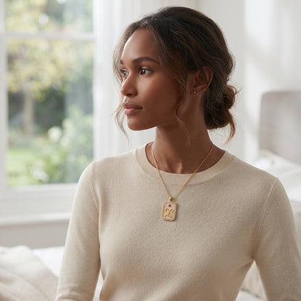KITA REIGN Gold Medallion Pendant Necklace
