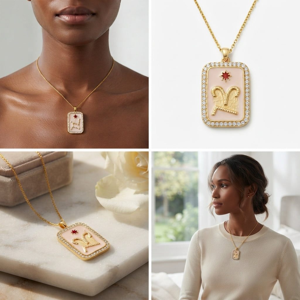 KITA REIGN Gold Medallion Pendant Necklace