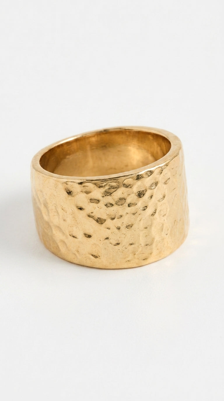 Textured Gold Cuff Bangle
