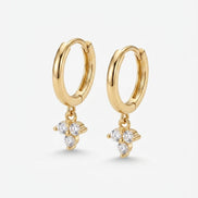 Textured Gold Drop Earrings