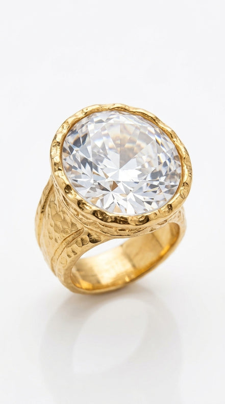 Ornate Filigree Gold Statement Ring