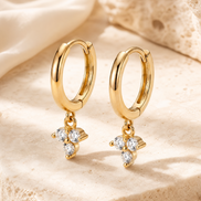 Textured Gold Drop Earrings