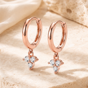 Textured Gold Drop Earrings