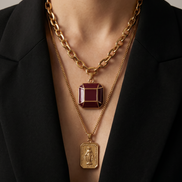 KITA REIGN Silver Compass Coin Necklace