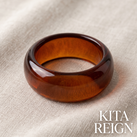 Ember Amber Resin Bangle