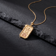 KITA REIGN Gold Medallion Pendant Necklace