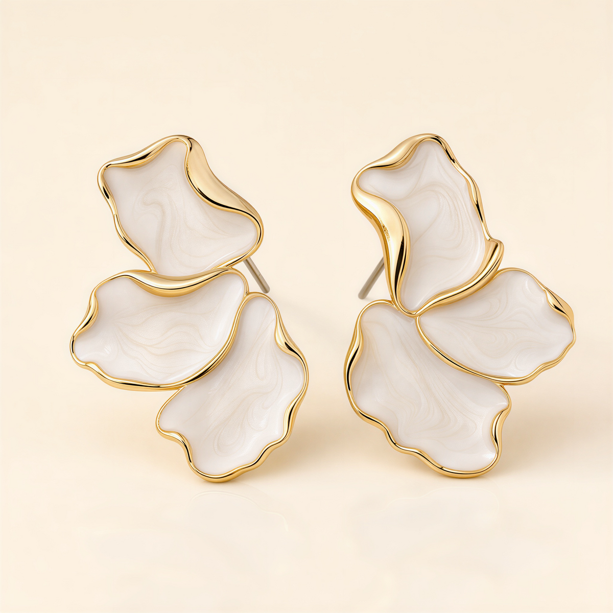Opulent Petal Drop Earrings