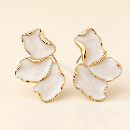 Opulent Petal Drop Earrings