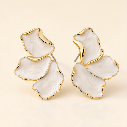 Opulent Petal Drop Earrings