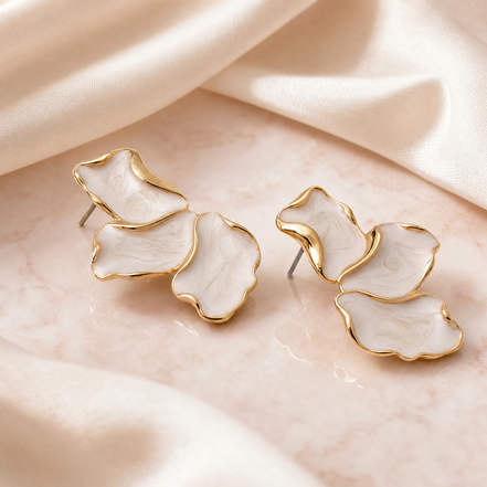 Opulent Petal Drop Earrings